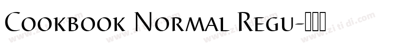 Cookbook Normal Regu字体转换